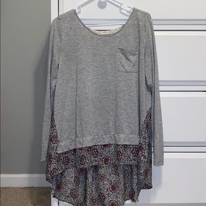 Long Sleeve High Low Shirt